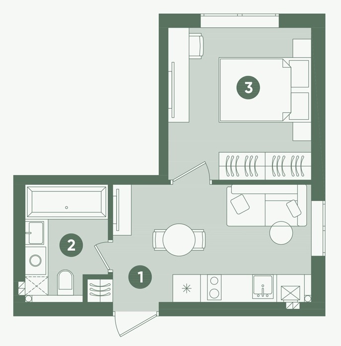 Планування: Квартира 27,16 м²