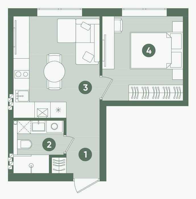 Планування: Квартира 30,80 м²