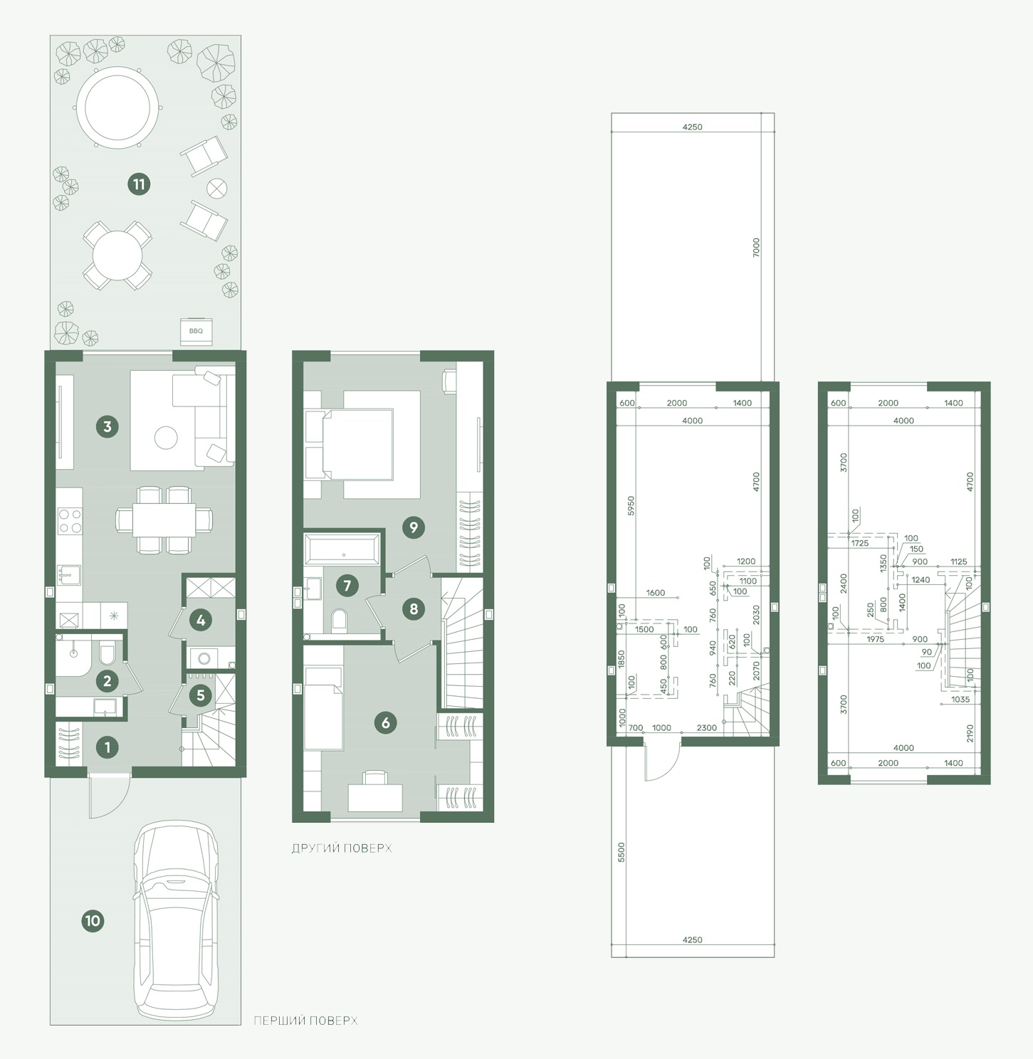 Планування: Таунхаус 74,33 м²