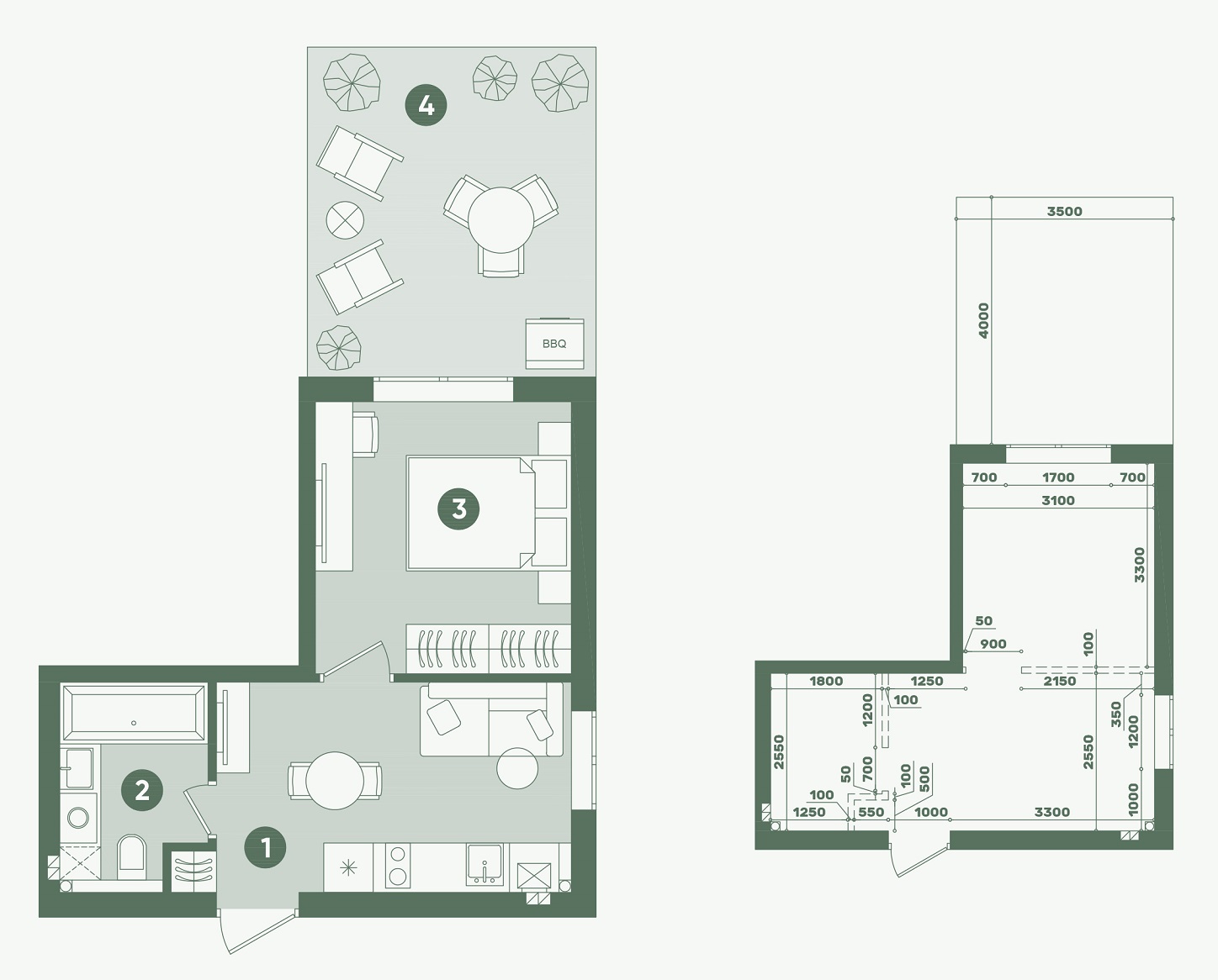 Планування: Квартира 31,36 м²