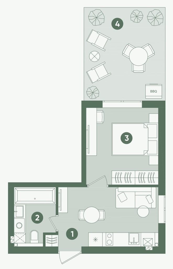 Планування: Квартира 31,36 м²
