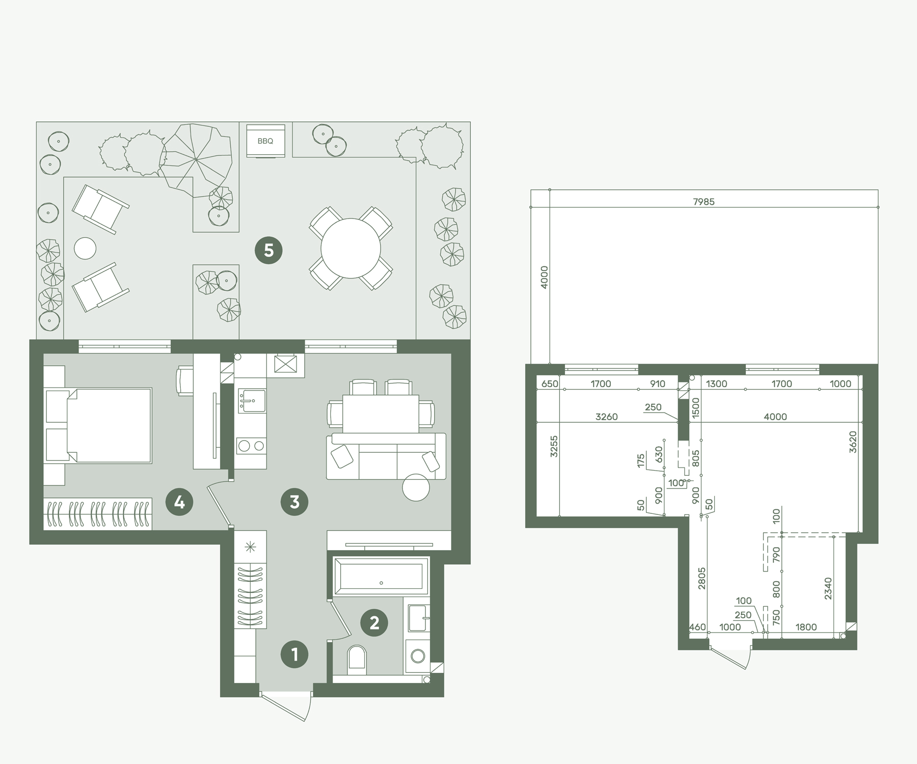 Планування: Квартира 44,40 м²