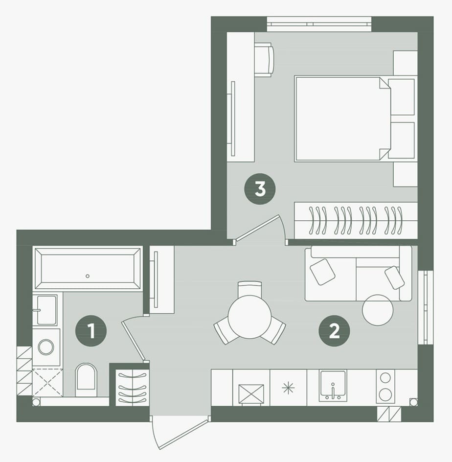 Планування: Квартира 27,5 м²