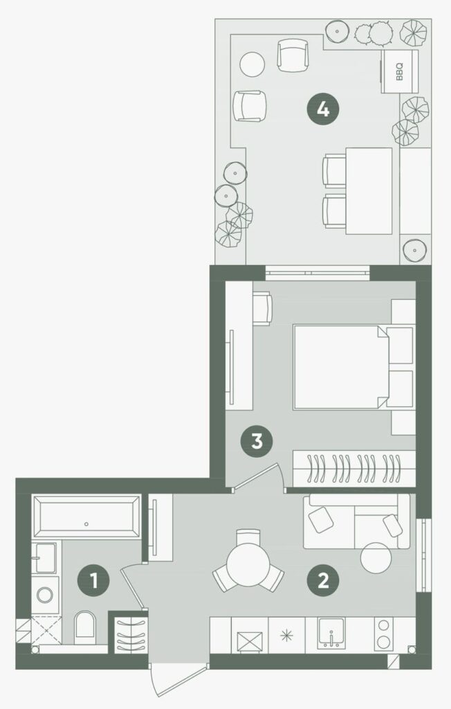 Планування: Квартира 31,72 м²