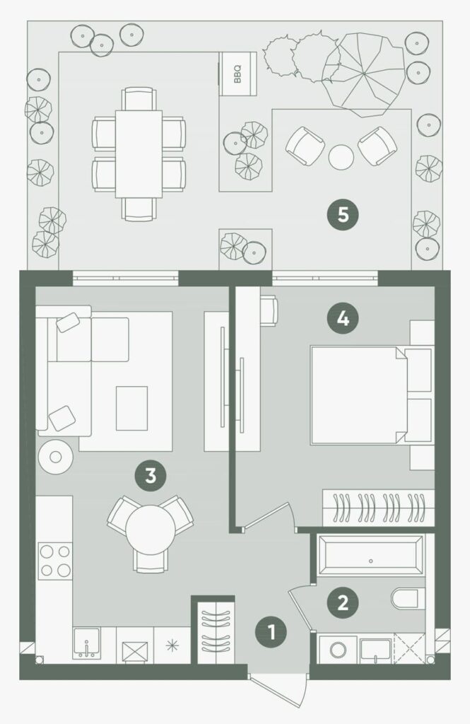 Планування: Квартира 47,49 м²