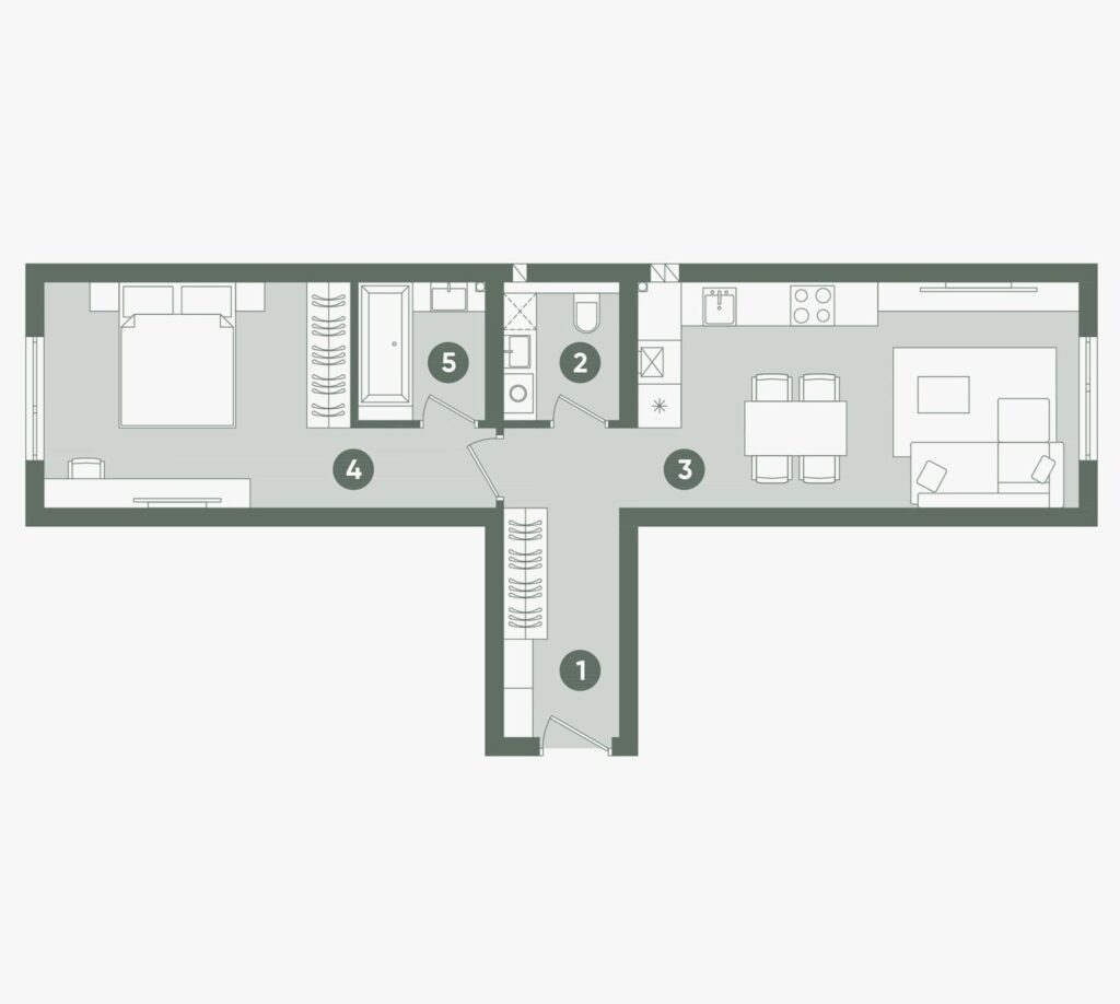 Планування: Квартира 48,86 м²