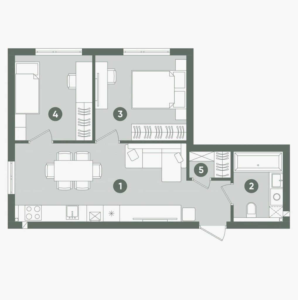 Планування: Квартира 47,43 м²