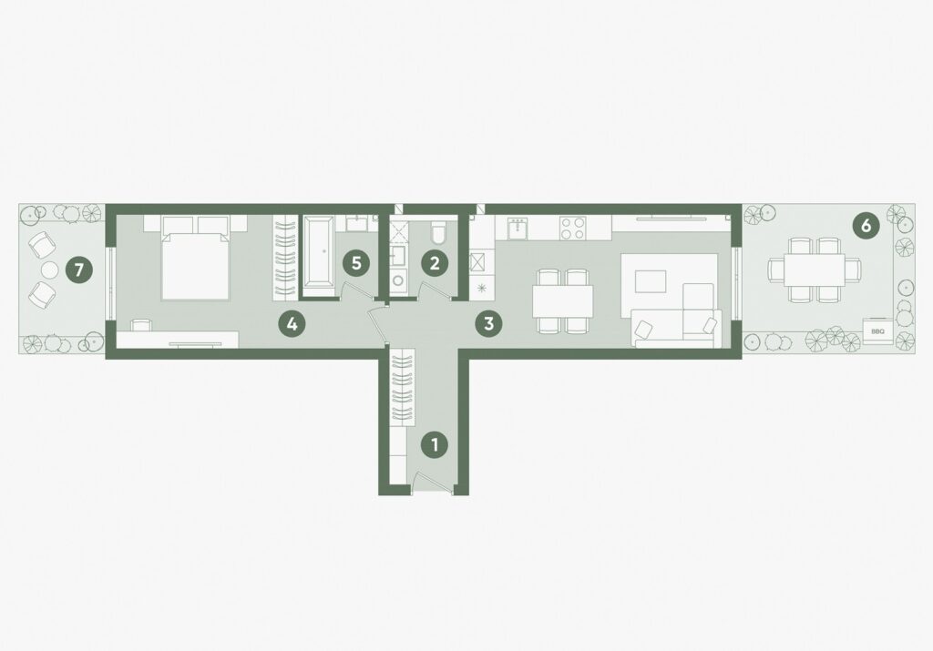 Планування: Квартира 55,17 м²